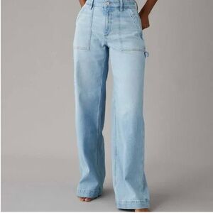 American Eagle Super High Rise Baggy Wide Leg 6 Regular